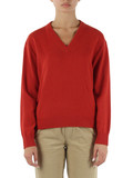 ARANCIONE | Maglia collo a V in lana HARO