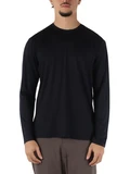 BLU SCURO | T-shirt manica lunga WAVE WOOL