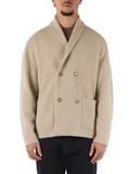 BEIGE | Giacca cardigan doppiopetto in cashmere