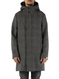 GRIGIO SCURO | PREMIÈRE: Cappotto in misto lana MOUTON CHP
