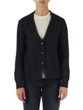 GRIGIO SCURO | Cardigan in misto lana merino e lurex