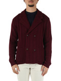 BORDEAUX | Giacca cardigan doppiopetto in misto lana