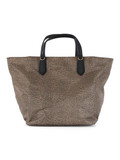 BEIGE | Borsa shopping ESCAPE in tessuto stampato OP