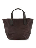MARRONE | Borsa shopping ESCAPE Small in tessuto stampato OP
