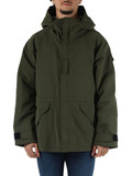 VERDE SCURO | Giacca in tessuto spalmato LATITUDE SHORT PARKA