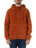 ARANCIONE | Giacca felpa in ciniglia con cappuccio e zip