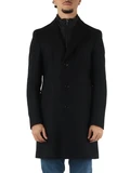 NERO | Cappotto slim fit in misto lana Manteco