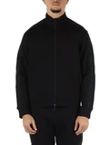 NERO | Felpa con zip in misto cotone