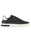 GRIGIO SCURO | Sneakers effetto saffiano con logo impresso