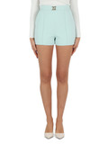 CELESTE | Shorts in crepe con placca logo