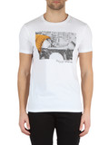BIANCO | T-shirt in cotone con stampa CUSTOM GARAGE