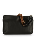 NERO | Pochette in pelle grana dollaro BRENDA