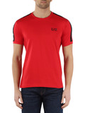 ROSSO | T-shirt in cotone con inserti stampa logo