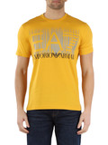 GIALLO | T-shirt in cotone con scritta logo frontale