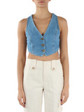 BLU | Gilet cropped in denim