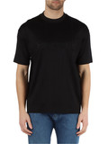 NERO | T-shirt cotone e lyocell con ricamo logo
