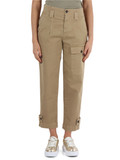 BEIGE | Pantalone in gabardina stretch GLOBO