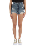 BLU | RICHMOND X: Shorts in denim effetto vintage