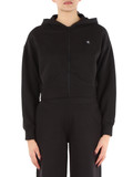 NERO | Felpa in misto cotone con zip e cappuccio NERO | Felpa in misto cotone con zip e cappuccio