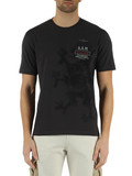 GRIGIO SCURO | T-shirt in cotone con ricamo logo frontale