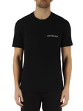 NERO | T-shirt in cotone con scritta logo a rilievo