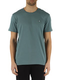 VERDE | T-shirt in cotone con patch logo frontale