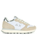 BIANCO | Sneakers in pelle e tessuto ALLY GOLD SILVER