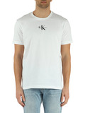 BIANCO | T-shirt in cotone con ricamo logo frontale