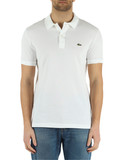 BIANCO | Polo slim fit in cotone piquet con patch logo