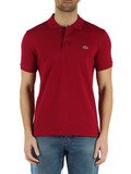 ROSSO SCURO | Polo slim fit in cotone piquet con patch logo