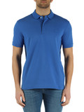 BLU CHIARO | Polo regular fit in cotone piquet con patch logo