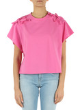ROSA | T-shirt in cotone con fiocchetti decorativi