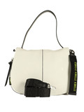 BIANCO | Borsa a spalla in pelle martellata CARLA