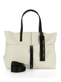 BIANCO | Borsa shopping in pelle martellata HARRIET