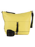 GIALLO | Borsa a spalla in pelle martellata EIRENE Large