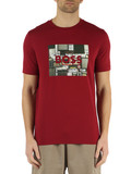 BORDEAUX | T-shirt in cotone con stampa logo frontale