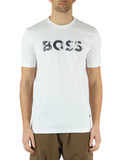 BIANCO | T-shirt in cotone con scritta logo frontale