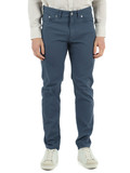 BLU CHIARO | Pantalone cinque tasche slim fit in cotone stretch
