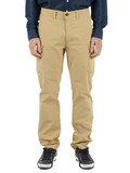 BEIGE | Pantalone cargo regular fit in cotone stretch