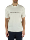 PANNA | T-shirt in cotone con ricamo logo frontale PANNA | T-shirt in cotone con ricamo logo frontale