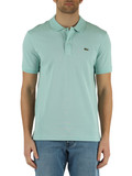 VERDE CHIARO | Polo slim fit in cotone piquet con patch logo