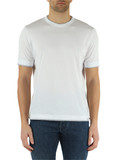 BIANCO | T-shirt in cotone Supima con inserti a contrasto