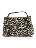 NERO | Borsa a spalla LARYN con motivo animalier