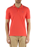 ROSSO CHIARO | Polo in cotone piquet con ricamo logo