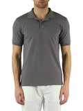 GRIGIO SCURO | Polo in cotone stretch piquet con ricamo logo