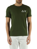 VERDE SCURO | T-shirt in cotone con stampa logo frontale