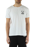 BIANCO | T-shirt in cotone stretch con stampa logo a rilievo