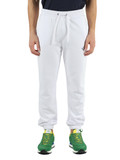 BIANCO | Pantalone sportivo in misto cotone con stampa logo