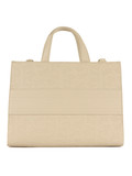 BEIGE | Borsa a mano ADA con logo impresso