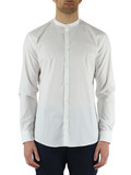 BIANCO | HOMME COUTURE: Camicia in cotone stretch con colletto alla coreana